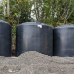 Storage tanks for rainwater systems.